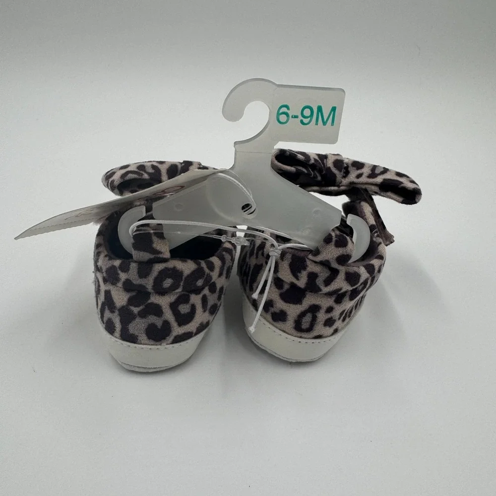 Cat & Jack NWT Baby Leopard Sneakers Brown 6-9 Months Slip-On